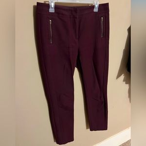 Maroon Loft dress pants Marissa skinny size 10 tall